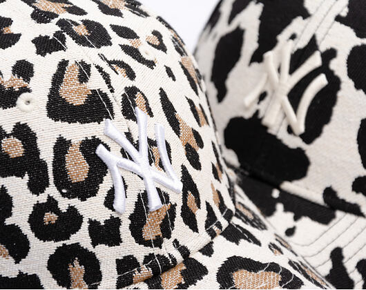 Womens Cap New Era - MLB Leopard Midi 9FORTY - NY Yankees - Camel