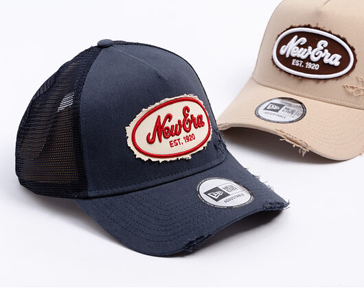 Cap New Era - Branded Oval Canvas Distress 9FORTY Trucker - Navy