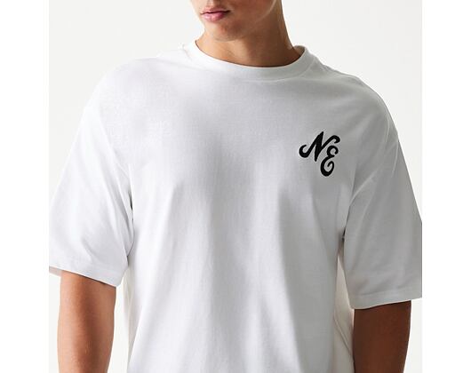 Tee New Era - Floral Graphic Oversized Tee - White
