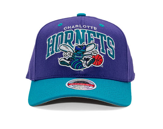 Cap Mitchell & Ness - NBA Team Arch Snapback - Charlotte Hornets - Purple / Teal