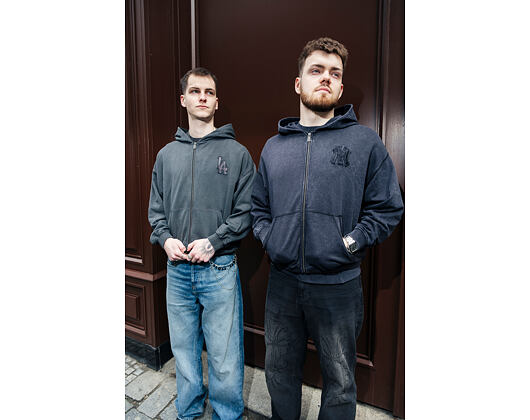 Sweatshirt New Era - MLB Washed Full Zip Hoody - NY Yankees - Black