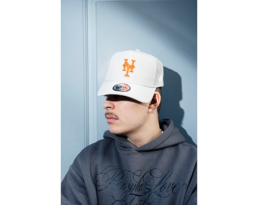 Cap New Era - MLB Outline Script 9FORTY A-Frame - NY Mets - Stone