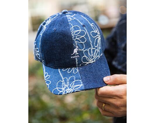 Cap Kangol - TRENDS PACK - Denim Mashup Baseball - Medium Blue Floral