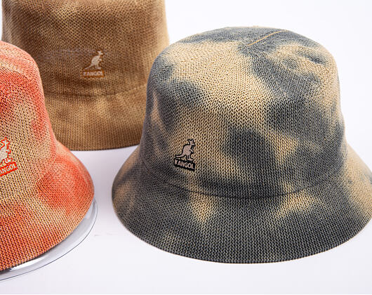 Bucket Hat Kangol - Tie Dye Knit Bucket - Black/Natural
