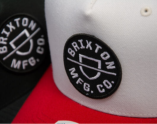 Cap Brixton - Crest MP Snapback - Off White/Rush