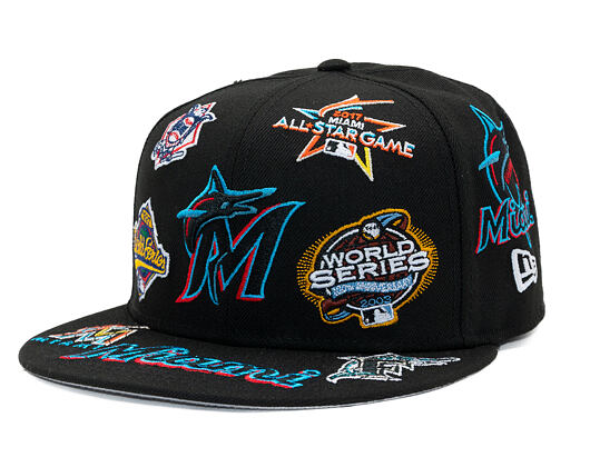 Cap New Era - MLB All Over Logo 59FIFTY - Miami Marlins - Team Color