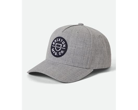 Cap Brixton - Crest MP Snapback - Heather Grey