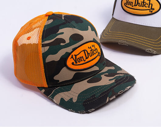 Cap Von Dutch - Trucker - Classic Logo Camo/Orange