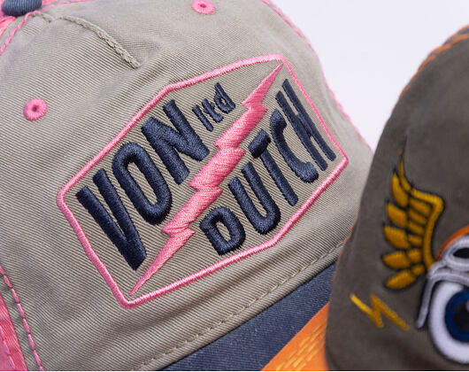 Cap Von Dutch - Trucker - Limited Olive/Pink/Distressed Denim