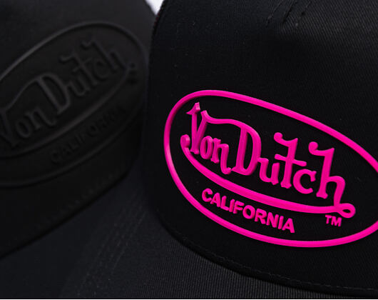 Cap Von Dutch - Trucker - Rubber Logo Black/Electric Pink