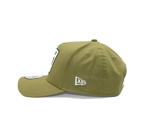 Cap New Era - Branded Buffalo Patch Linen 9FORTY A-Frame - New Olive