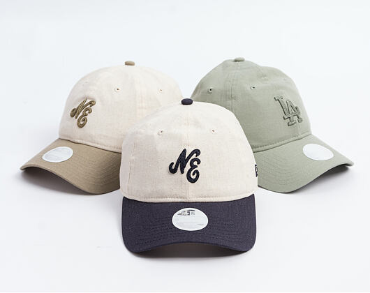 Womens Cap New Era - Branded Linen 9TWENTY - Stone / Navy