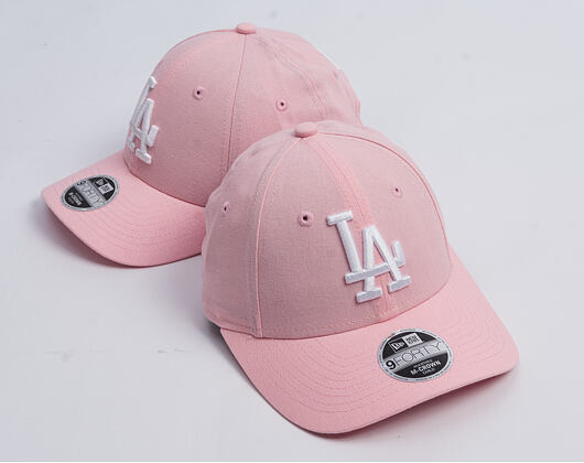 Kids Cap New Era - MLB Linen 9FORTY M-CROWN - LA Dodgers - Pink Rouge / White