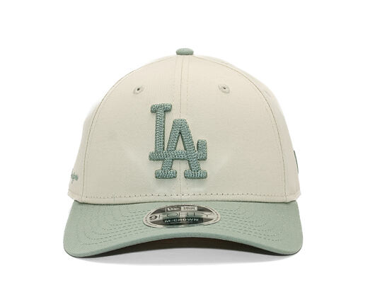 Cap New Era - MLB Side Script 9FORTY M-CROWN - LA Dodgers - Cream / Pastel Green