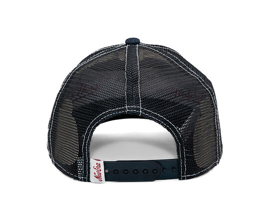 Womens Cap New Era - Branded Denim Oval Logo 9FORTY M-CROWN A-Frame Trucker - Navy