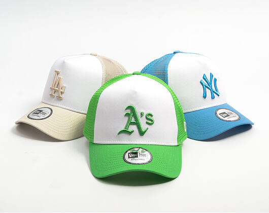 Cap New Era - MLB Essential 9FORTY A-Frame Trucker - Oakland Athletics - Green / White