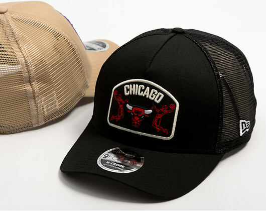 Cap New Era - NBA Felt Patch 9FORTY M-CROWN A-Frame Trucker - Chicago Bulls - Black