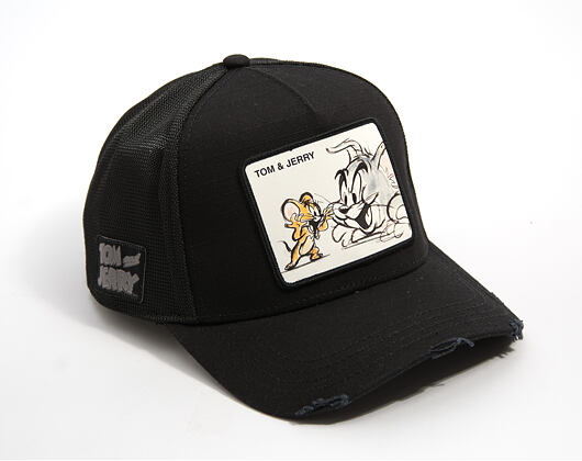 Cap Capslab - Tom & Jerry Trucker - Cat Chase - Black Distressed
