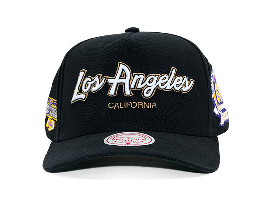 Cap Mitchell & Ness - NBA - La Script 2.0 - Los Angeles Lakers - Black/Green