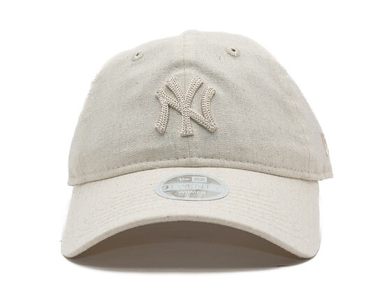 Womens Cap New Era - MLB Midi Linen 9TWENTY - NY Yankees - Stone