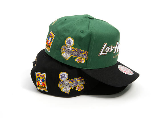 Cap Mitchell & Ness - NBA - La Script 2.0 - Los Angeles Lakers - Black/Green