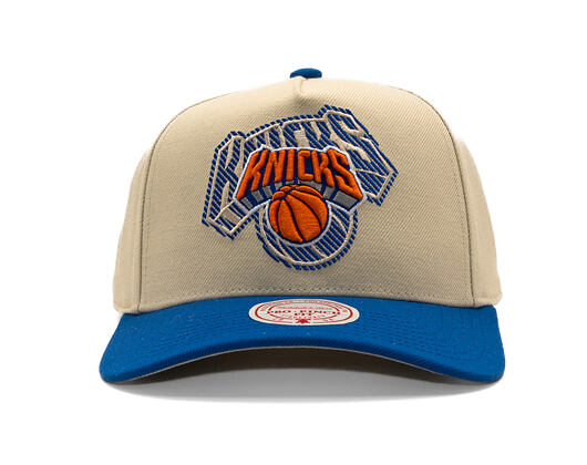 Cap Mitchell & Ness - Off Tilted - NBA - New York Knicks - Off White