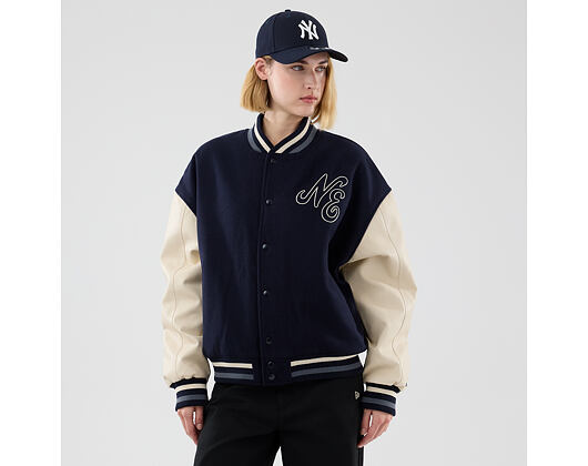 Jacket New Era - Branded Oversized Varsity Jacket - Navy
