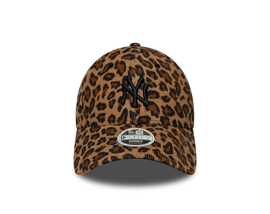 Womens Cap New Era - MLB Leopard Cord 9FORTY - NY Yankees - Stone / Black