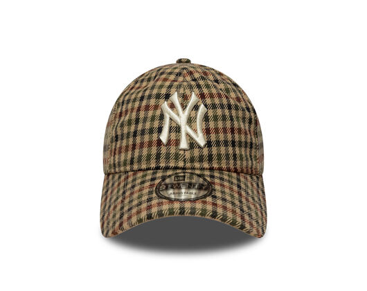 Cap New Era - MLB IMAGE DROP Water Repel Checker 9TWENTY - NY Yankees - Stone