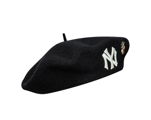 Beret New Era - MLB IMAGE DROP Retro Pin Beret - NY Yankees - Black