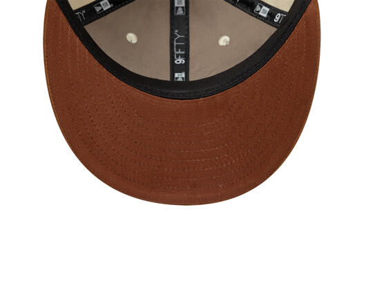 Cap New Era - Branded Suede Pre-Curved 9FIFTY Retro Crown - Cream / Deep Auburn