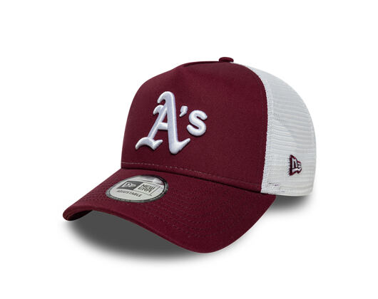 Cap New Era - MLB Essential 9FORTY A-Frame Trucker - Oakland Athletics - Burgundy
