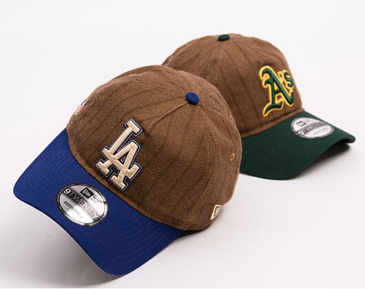 Cap New Era × Three Looms - Chestnut Pinstripe 9TWENTY A-Frame - LA Dodgers