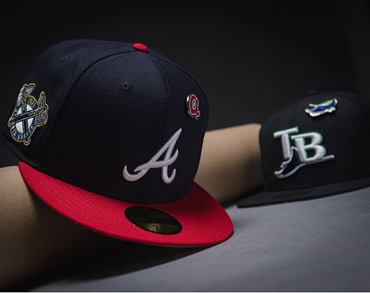 Cap New Era - MLB IMAGE DROP Cooperstown Icon 59FIFTY - Atlanta Braves - Navy / Scarlet