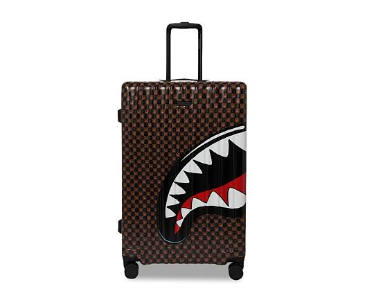 Bag Sprayground - Sharks In Paris Wtf Bubble Brown Check Full-Size Luggage