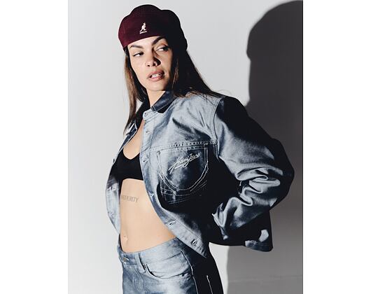 Kani Jeans Cropped Silver Denim Jacket