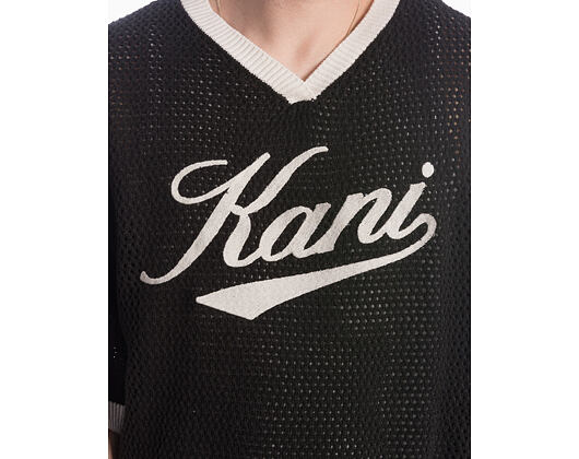 Tee Karl Kani - Cursive Varsity Crochet Boxy T-Shirt Black
