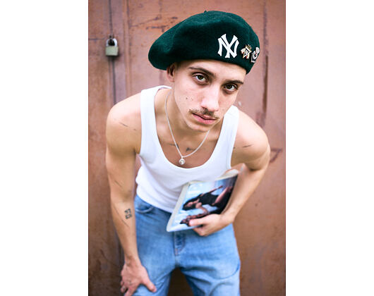 Beret New Era - MLB IMAGE DROP Retro Pin Beret - NY Yankees - Green