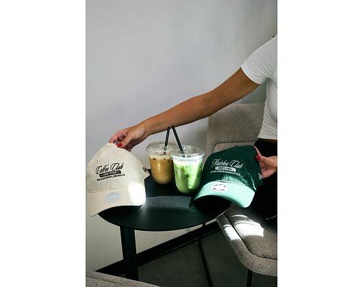 Womens Cap New Era - Branded Cafe Slogan 9TWENTY - Cream / Deep Auburn