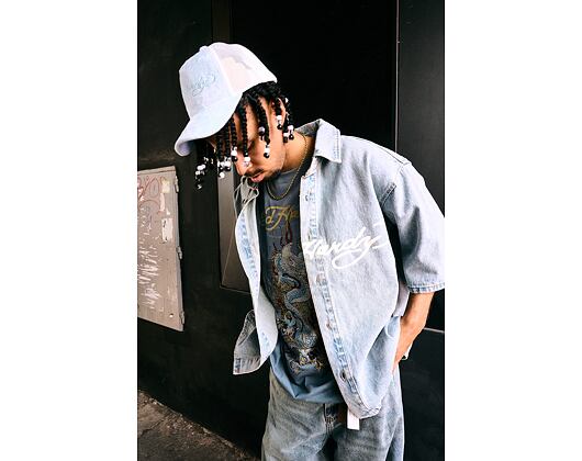 Shirt Ed Hardy - Mens Eagle And Stars Relaxed Denim Shirt - Bleach