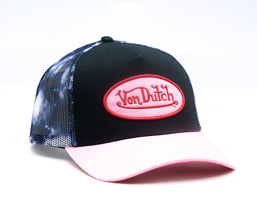Womens Cap Von Dutch - Baseball - Galaxy Mesh Patch - Black / Pink