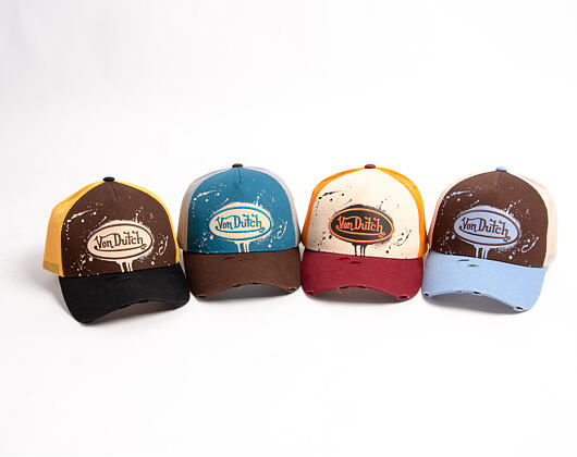 Cap Von Dutch - Baseball - Print & Embroidery - Light Blue / Brown