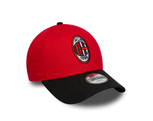 Kids Cap New Era - Contrast Stitch 9FORTY - AC MILAN - Scarlet