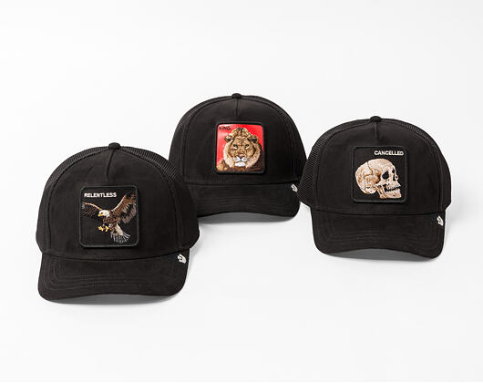 Cap Goorin - Suede Cancelled Skull Trucker - Black