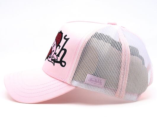 Womens Cap Von Dutch - Trucker - Love Patch - Light Pink
