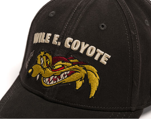 Cap Capslab - Looney Tunes Baseball Cap - Wile E. Coyote Caution Distressed - Black