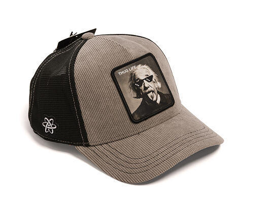 Cap Capslab - Einstein Thug Life Trucker - Grey Corduroy / Black