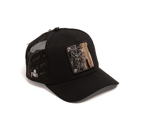 Cap Capslab - Rick & Morty Trucker - Metallic Chrome Plate - Black / Silver