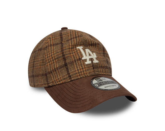 Cap New Era - MLB Mix Check 9TWENTY - LA Dodgers - Chestnut Brown / Stone