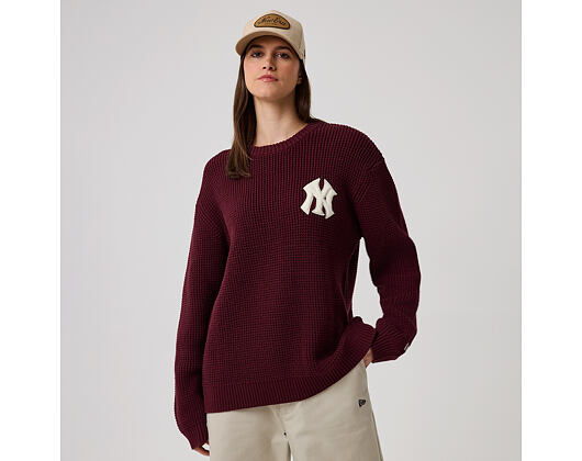 Sweatshirt New Era - MLB Waffle Knit Crew - NY Yankees - Maroon